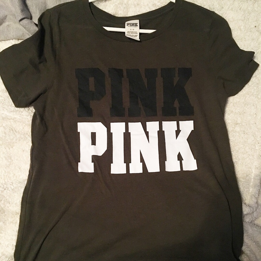 PINK olive green shirt